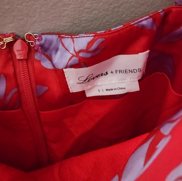 Lover + Friends Floral Red Spaghetti Strap Dress - Picture 5 of 8
